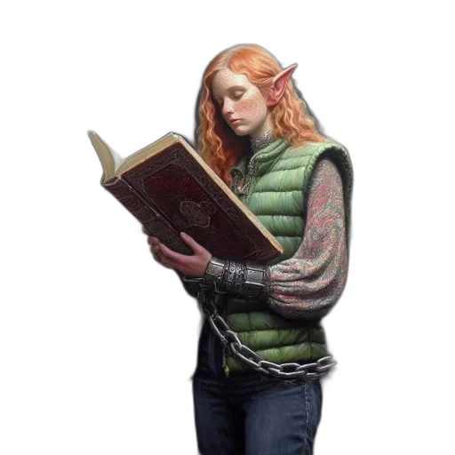 jacket, staff, fantasy art, concept art, photorealistic, comic book art, young, woman transparent PNG cut-out