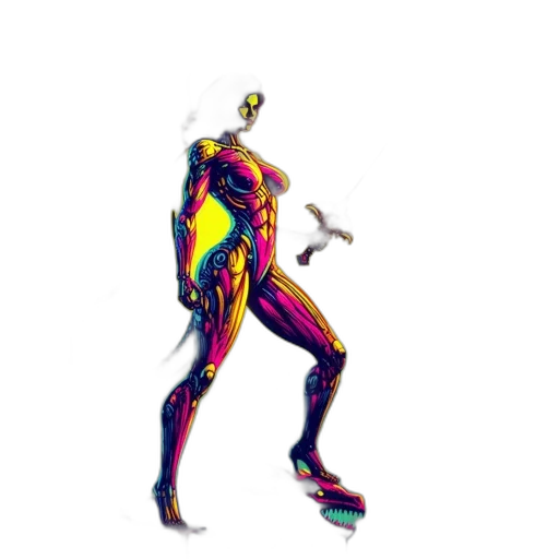 robot, creature, animal, mask, concept art, 3d render, pixel art, cyberpunk transparent PNG cut-out
