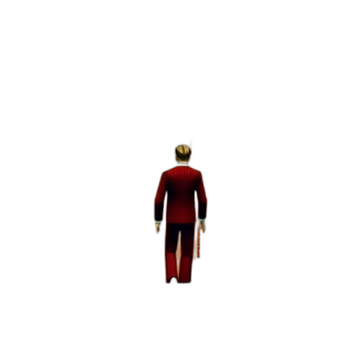 staff, robot, jacket, hat, 3d render, concept art, pixel art, outer space transparent PNG cut-out