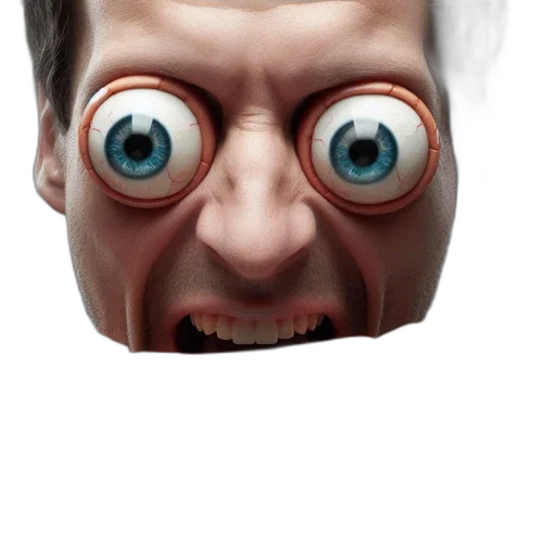 face, mask, creature, robot, 3d render, concept art, photorealistic, cartoon transparent PNG cut-out