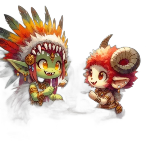 dragon, fantasy art, concept art, pixel art, 3d render, fire, two, anthropomorphic transparent PNG cut-out