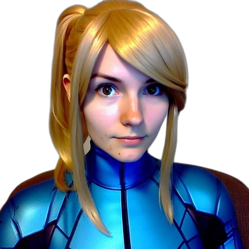 face, robot, staff, 3d render, photorealistic, concept art, pixel art, blue transparent PNG cut-out