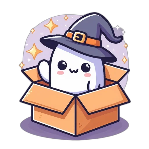 hat, staff, crown, robot, pixel art, concept art, cute, animated transparent PNG cut-out
