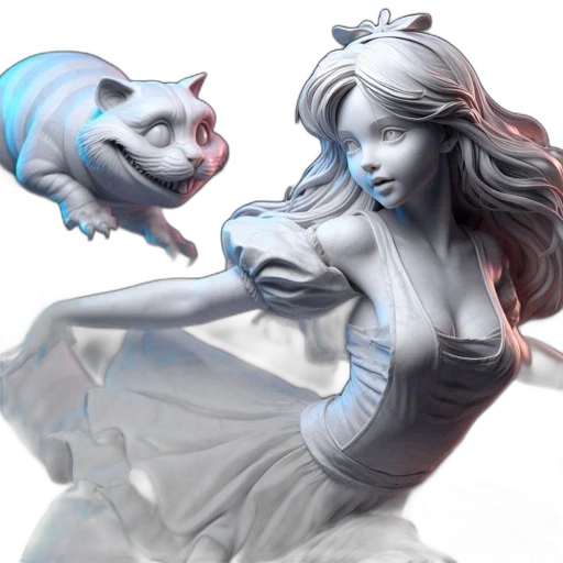 mask, fantasy art, concept art, 3d render, photorealistic, blue, monochrome, sculpture transparent PNG cut-out