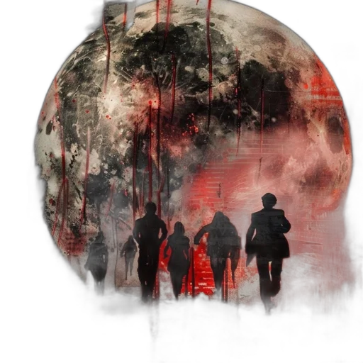 mask, concept art, photorealistic, fantasy art, fog, forest, fire, rain transparent PNG cut-out