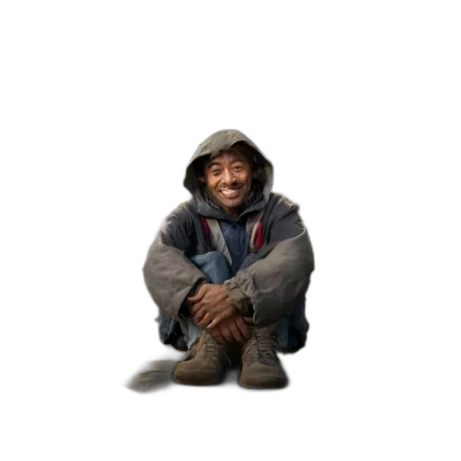 hat, jacket, animal, staff, concept art, photorealistic, homeless, disney transparent PNG cut-out