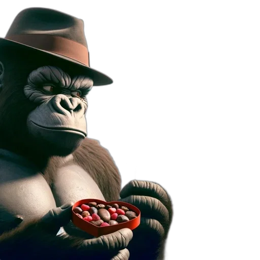 animal, concept art, 3d render, photorealistic, comic book art, anthropomorphic, gorilla, dressed transparent PNG cut-out