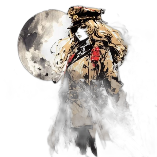 jacket, mask, hat, concept art, comic book art, fantasy art, watercolor, outer space transparent PNG cut-out