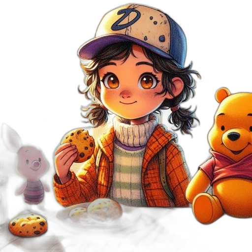 food, concept art, cartoon, fantasy art, pixel art, golden, pastel, girl transparent PNG cut-out