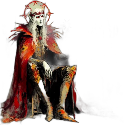 mask, concept art, fantasy art, comic book art, pixel art, red, regal, figure transparent PNG cut-out