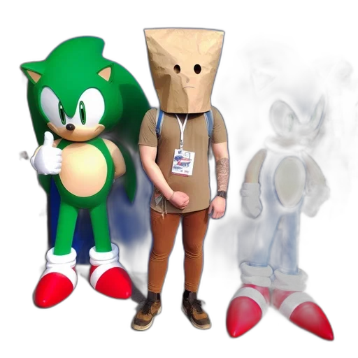mask, staff, jacket, creature, 3d render, concept art, pixel art, cartoon transparent PNG cut-out