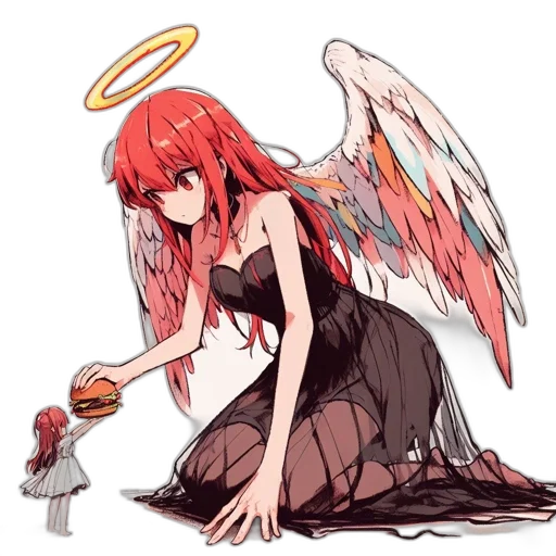weapon, staff, pixel art, anime, concept art, fantasy art, red, two transparent PNG cut-out