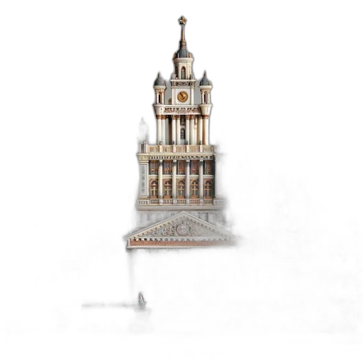 building, crown, staff, concept art, 3d render, photorealistic, pixel art, miniature transparent PNG cut-out
