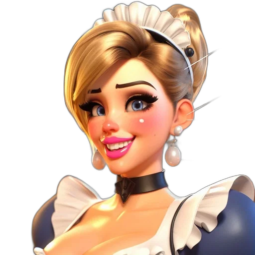face, staff, dress, crown, concept art, cartoon, 3d render, fantasy art transparent PNG cut-out