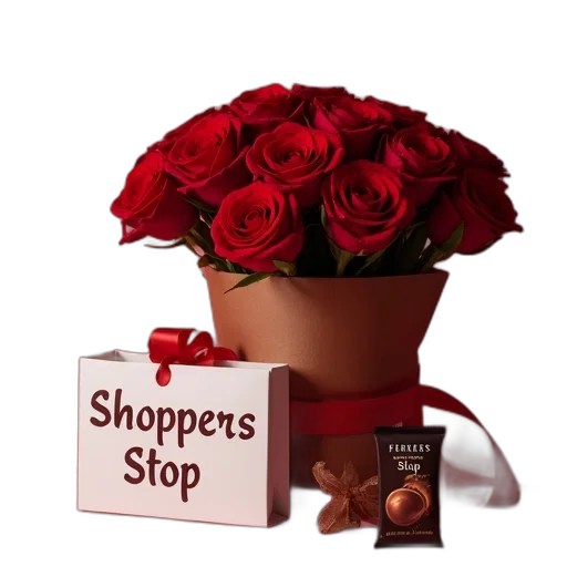 flower, red, bouquet, roses, ferrers, chocolate, card, reads transparent PNG cut-out