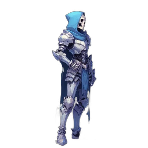 robot, staff, mask, weapon, concept art, 3d render, vaporwave, fantasy art transparent PNG cut-out