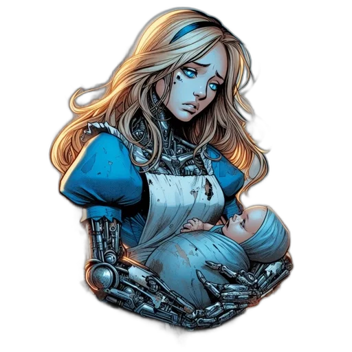 comic book art, concept art, fantasy art, pixel art, blue, urban, setting, dusk transparent PNG cut-out
