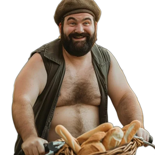 animal, hat, staff, weapon, photorealistic, concept art, man, beard transparent PNG cut-out