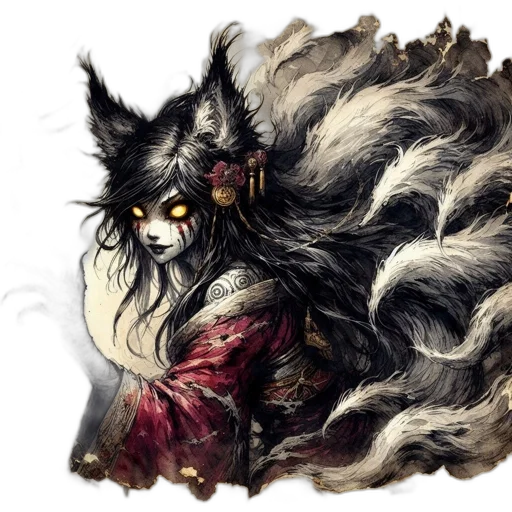 mask, staff, dragon, creature, fantasy art, concept art, watercolor, comic book art transparent PNG cut-out