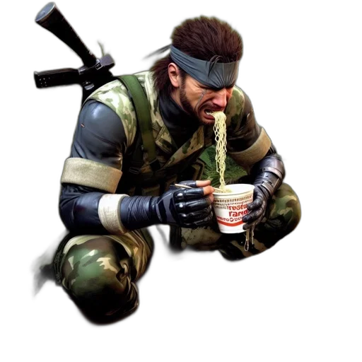 food, weapon, staff, concept art, pixel art, cyberpunk, 3d render, soldier transparent PNG cut-out