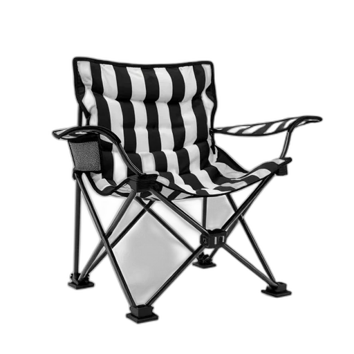 furniture, umbrella, 3d render, monochrome, modern, camping, chair, black transparent PNG cut-out
