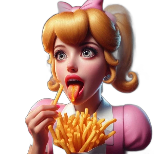 food, face, photorealistic, 3d render, concept art, vaporwave, animated, digital transparent PNG cut-out