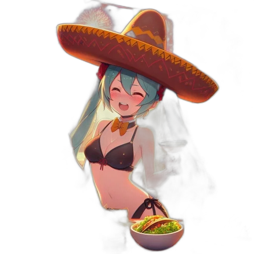 hat, food, weapon, robot, pixel art, concept art, fantasy art, watercolor transparent PNG cut-out
