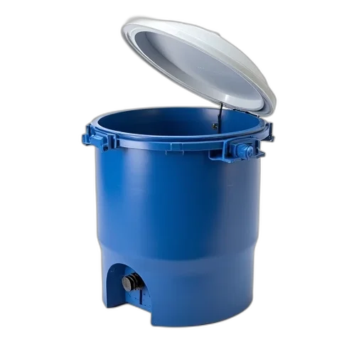 umbrella, hat, 3d render, blue, white, clean, ballast, septic transparent PNG cut-out