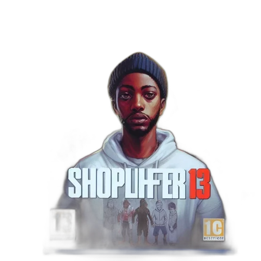 concept art, pixel art, 3d render, fantasy art, ps5, game, cover, shoplifter transparent PNG cut-out