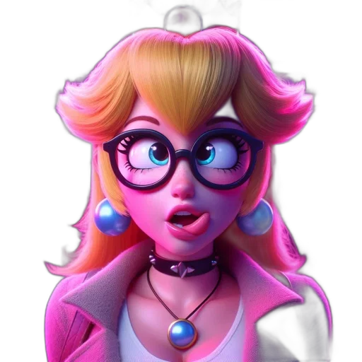 staff, face, dress, 3d render, concept art, cartoon, fantasy art, neon transparent PNG cut-out