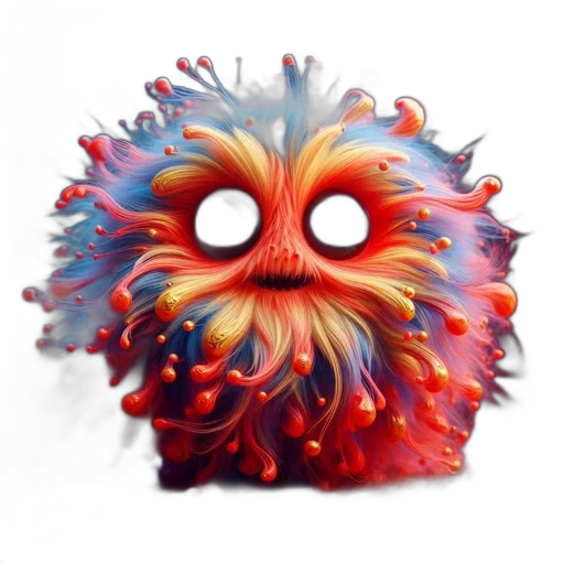 mask, flower, hair, creature, 3d render, concept art, photorealistic, fantasy art transparent PNG cut-out
