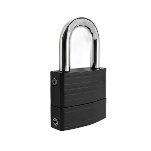 close-up, image, metal, lock, black, rubber, grip, set transparent PNG cut-out