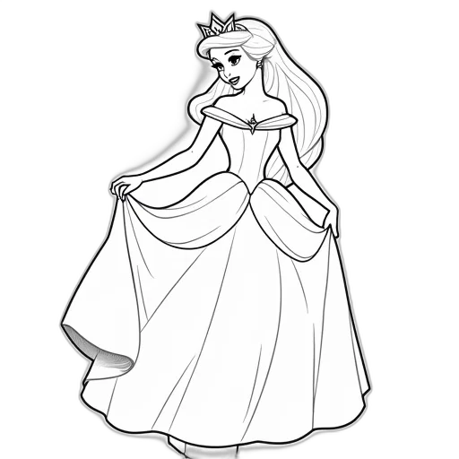 dress, crown, jewelry, cartoon transparent PNG cut-out