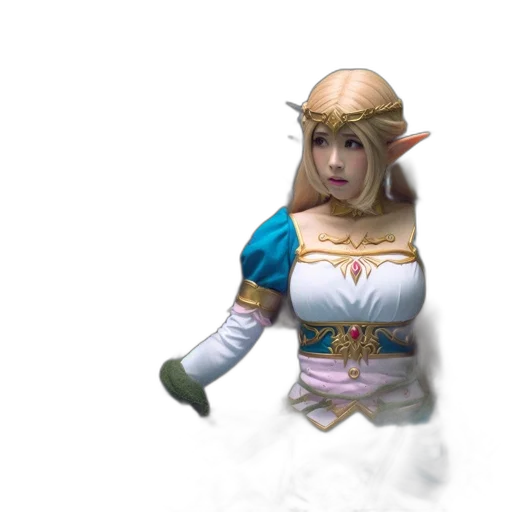 staff, dress, face, 3d render, fantasy art, concept art, pixel art, snow transparent PNG cut-out