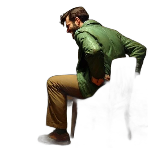 jacket, furniture, staff, concept art, photorealistic, comic book art, 3d render, green transparent PNG cut-out