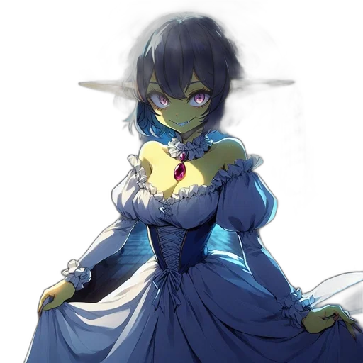 dress, mask, staff, face, concept art, anime, fantasy art, pixel art transparent PNG cut-out