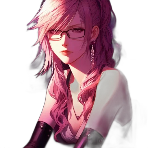 face, dress, staff, jewelry, anime, cyberpunk, fantasy art, pixel art transparent PNG cut-out
