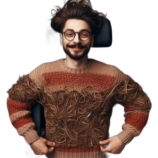 jacket, hair, mask, robot, concept art, fantasy art, photorealistic, pixel art transparent PNG cut-out