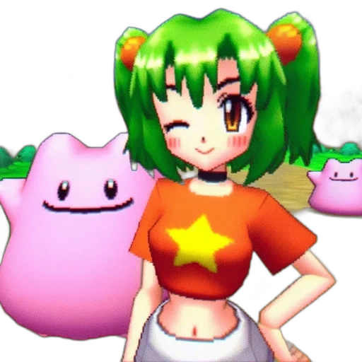staff, dress, creature, animal, pixel art, 3d render, concept art, vaporwave transparent PNG cut-out