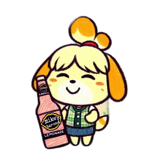 bottle, animal, food, jacket, cartoon, vaporwave, pixel art, watercolor transparent PNG cut-out