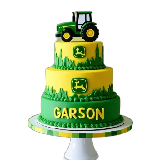three-tiered, cake, green, yellow, color, scheme, featuring, john transparent PNG cut-out