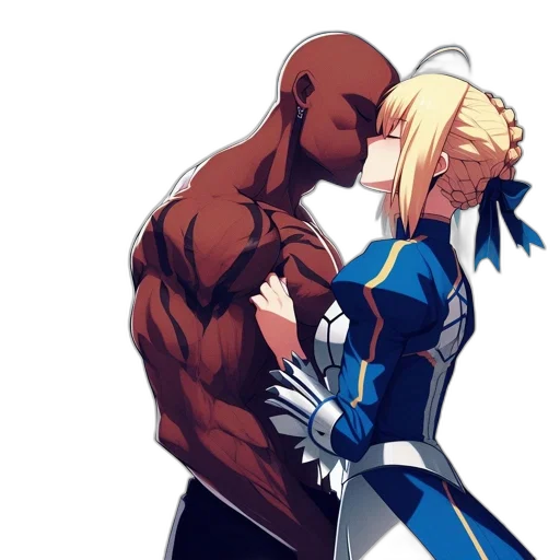 comic book art, concept art, anime, pixel art, blue, two, diverse, animated transparent PNG cut-out