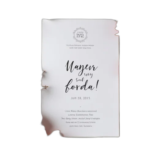 diy, wedding, program transparent PNG cut-out