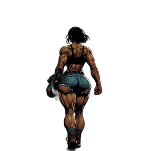 weapon, hair, concept art, comic book art, pixel art, watercolor, woman, stands transparent PNG cut-out