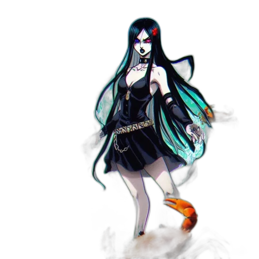 dress, creature, fantasy art, concept art, pixel art, watercolor, underwater, dark transparent PNG cut-out
