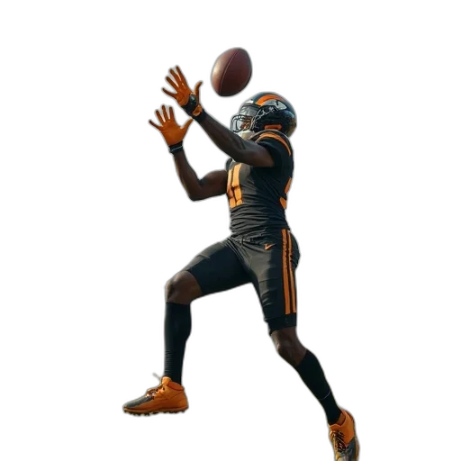 concept art, 3d render, photorealistic, pixel art, cornerback, who, looks, like transparent PNG cut-out