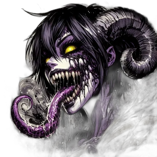 creature, mask, dragon, concept art, fantasy art, watercolor, comic book art, dark transparent PNG cut-out