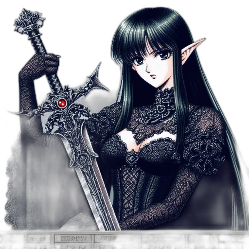 sword, staff, weapon, dragon, fantasy art, pixel art, concept art, anime transparent PNG cut-out