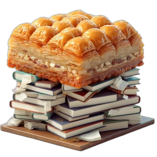 food, crown, hat, 3d render, baklava, miscellaneous, books, torn transparent PNG cut-out