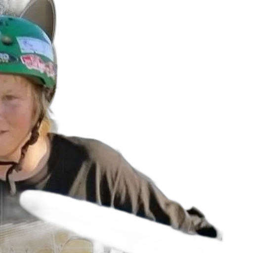 hat, person, wearing, green, helmet, stickers, sitting, front transparent PNG cut-out